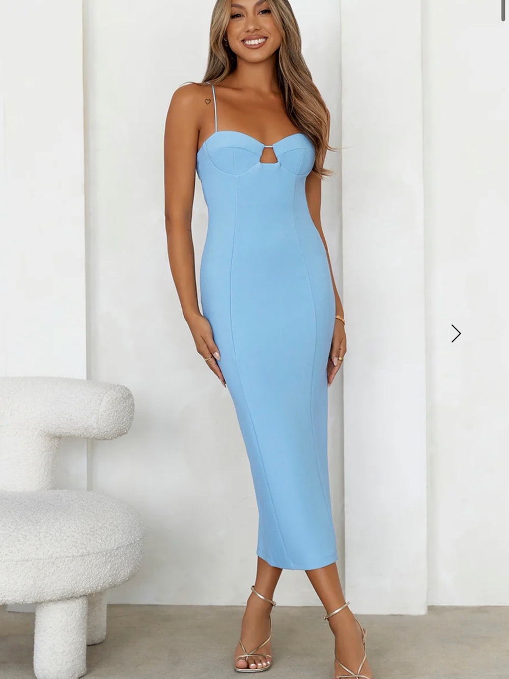 Hello Molly Sky High Level Midi Dress Blue